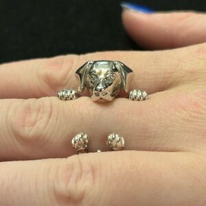 Sterling Silver Dog Ring